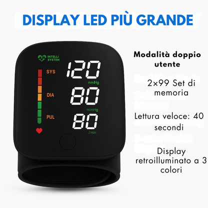 Finterra™ – Misuratore di Pressione da Polso Digitale Intelligente
